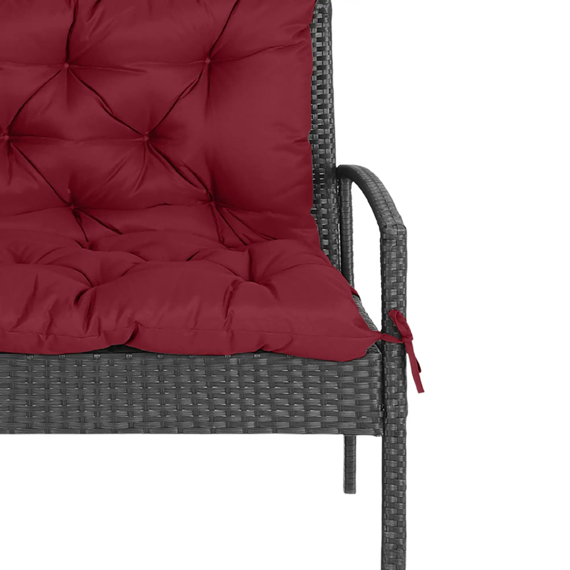 Porch Swing Cushion, Garden Bench Cushion with Backrest, Non-Slip 2-Seater, 39.4