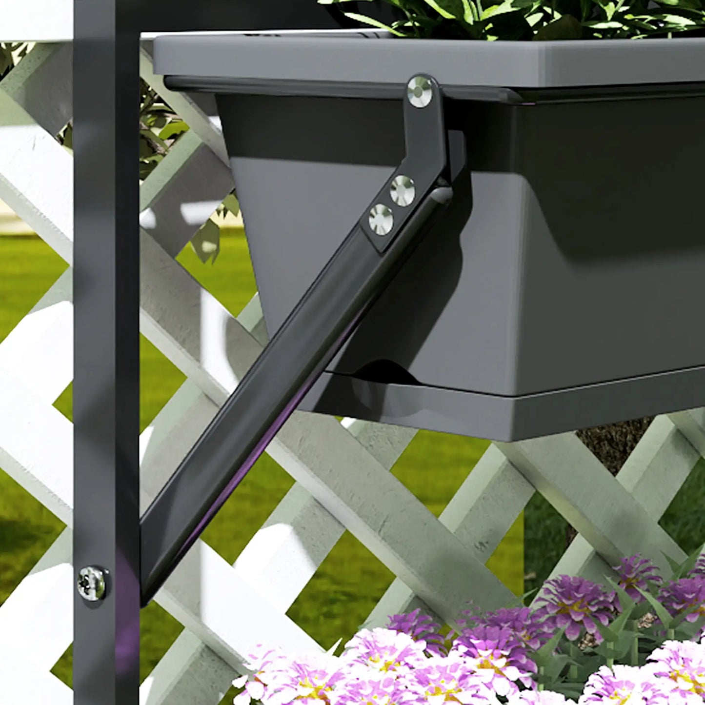 3-Tier Wall Planter Box, 3 Pots, Vertical Outdoor, Dark Grey Garden Accessories at Gallery Canada