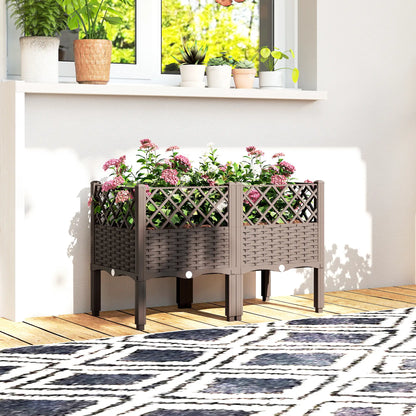 Raised Garden Bed With Legs, Self Watering Planter Box, 31.5" x 15.7" x 20.3" Elevated Garden Beds at Gallery Canada