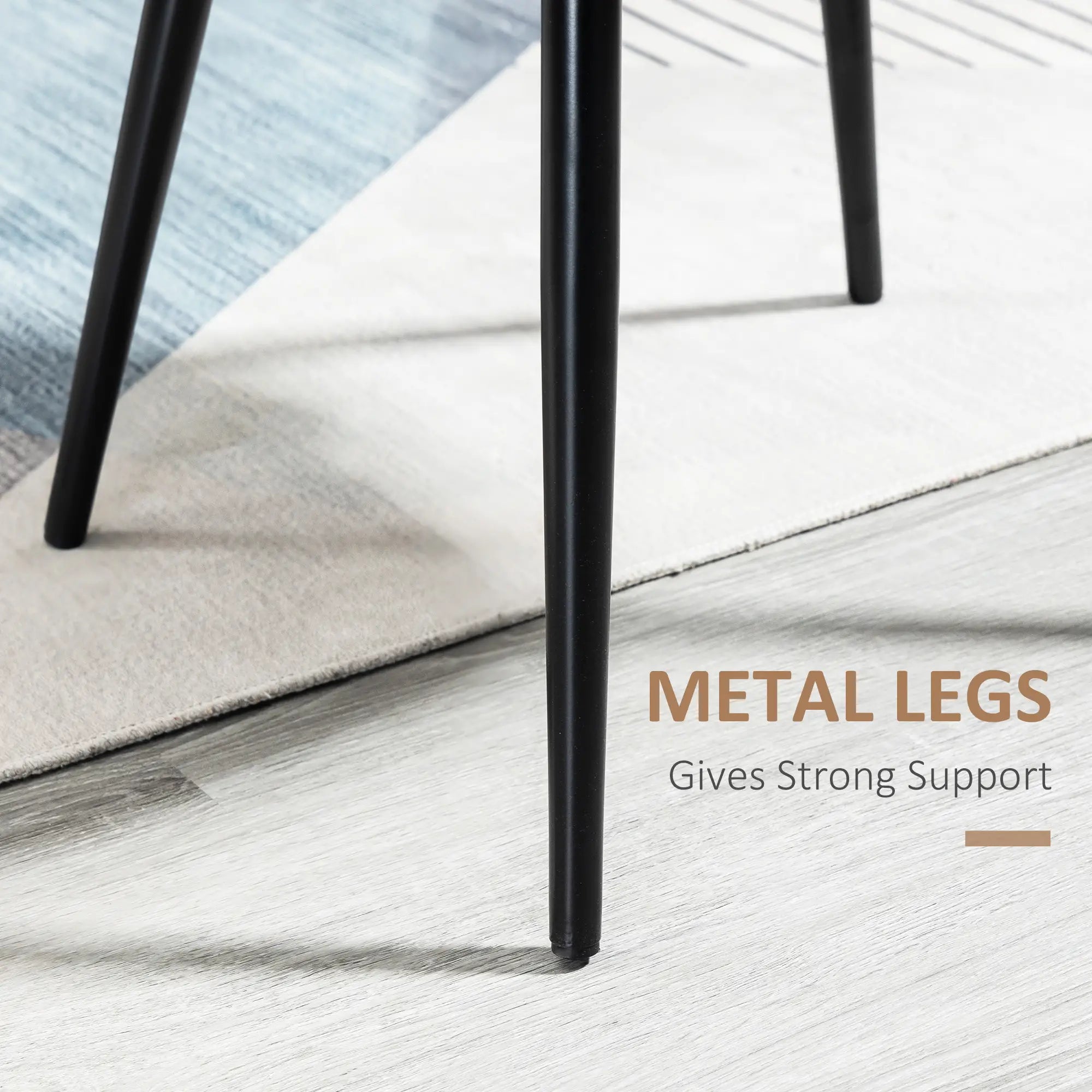 Set of 2 Mid-Back Dining Chairs, Velvet Upholstery, Cream White Dining Chairs at Gallery Canada