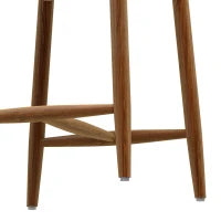 Bar Stools Set Of 2, Cream White, Curved Back Counter Height