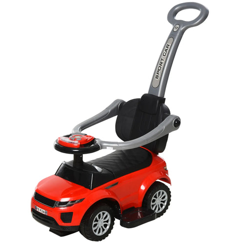 3 In 1 Ride On Push Car, Toddler Sliding Walking Car, Red