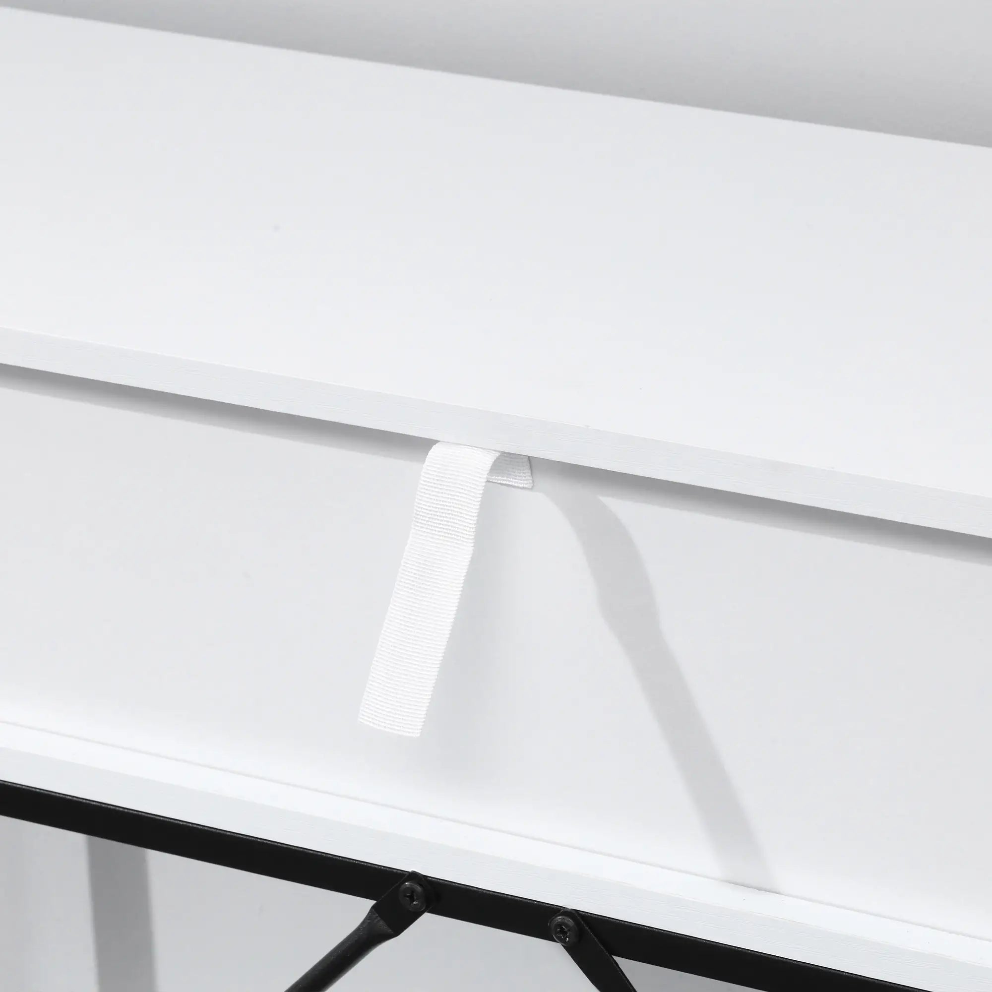 Modern Console Table with 2 Drawers, 2 Tier Entryway Table with Shelf, White Console Tables at Gallery Canada