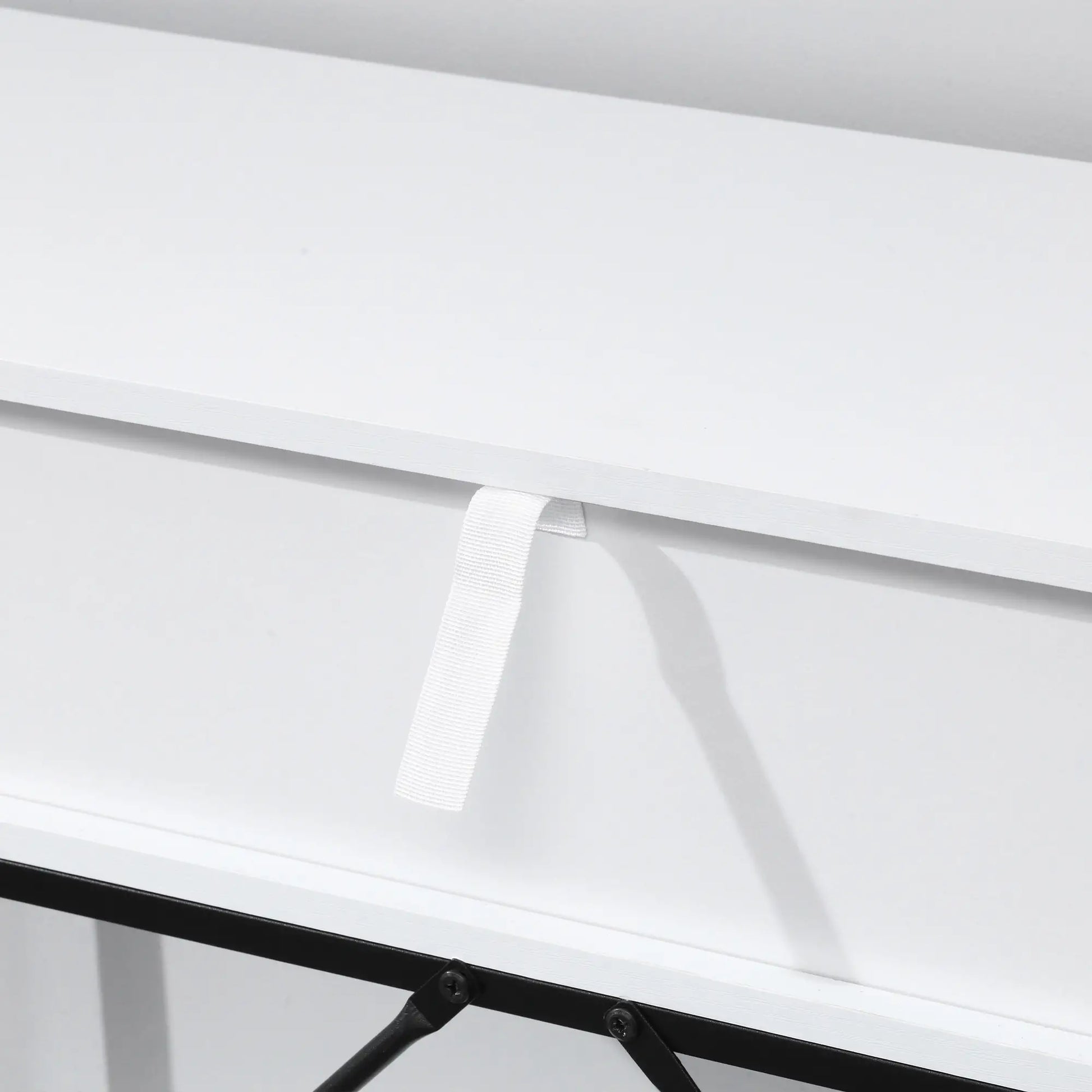 Modern Console Table with 2 Drawers, 2 Tier Entryway Table with Shelf, White Console Tables at Gallery Canada