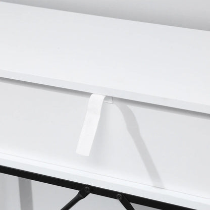 Modern Console Table with 2 Drawers, 2 Tier Entryway Table with Shelf, White Console Tables at Gallery Canada