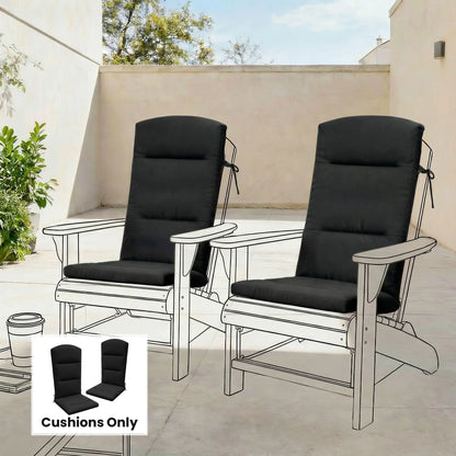 Patio Chair Cushion For Adirondack Chairs, Black Patio Chair Cushions at Gallery Canada