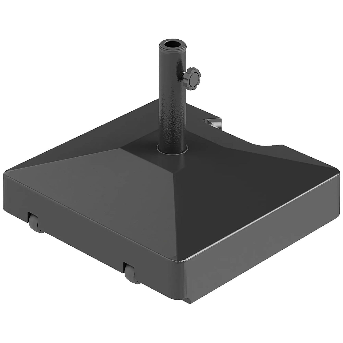 Heavy Duty Outdoor Umbrella Base with Wheels, Holds 73lbs, Black Umbrella Bases Black at Gallery Canada
