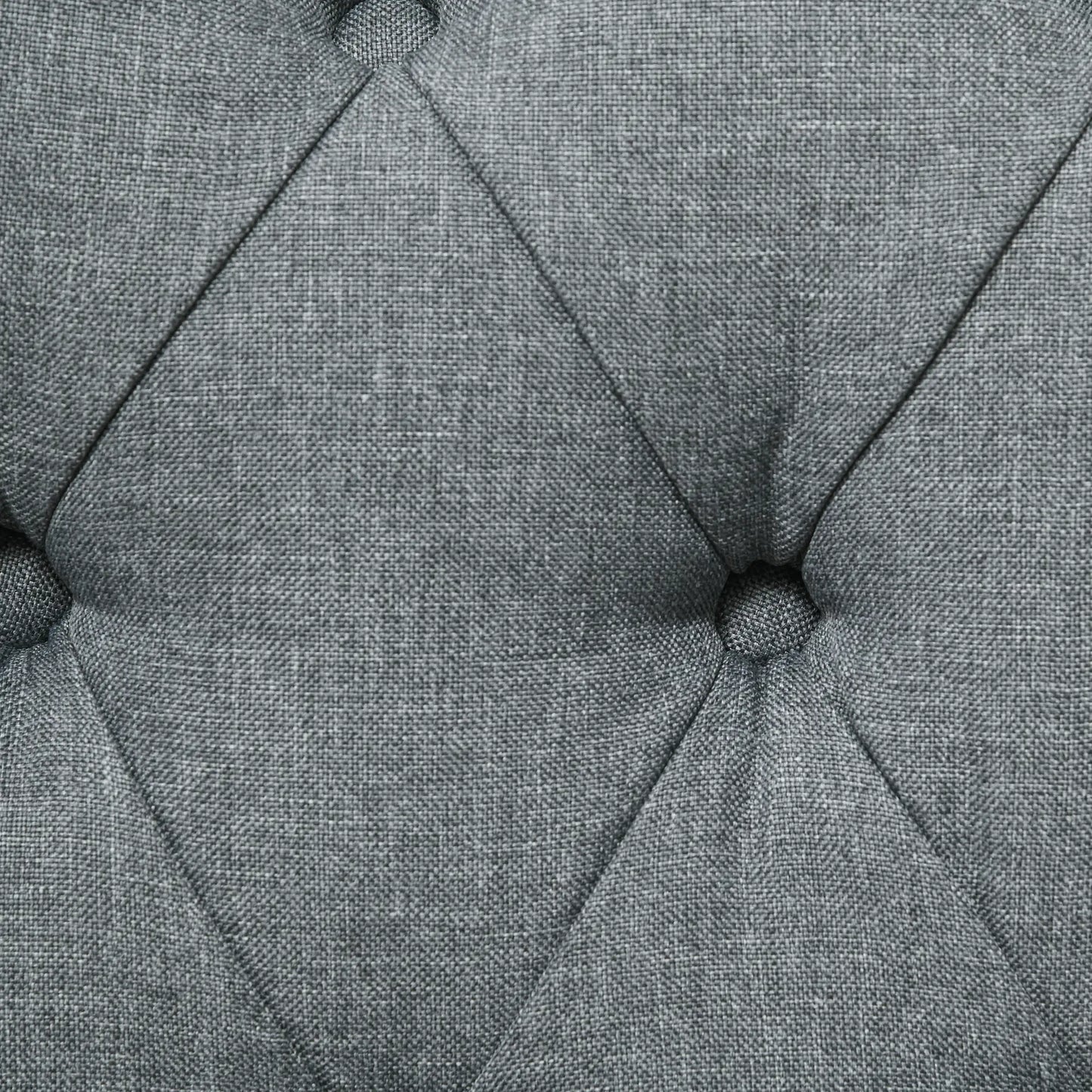 Button Tufted Chaise Lounge Chair, Upholstered with Bolster Pillow, Wood Legs, Nailhead Trim, Grey Single Sofas at Gallery Canada