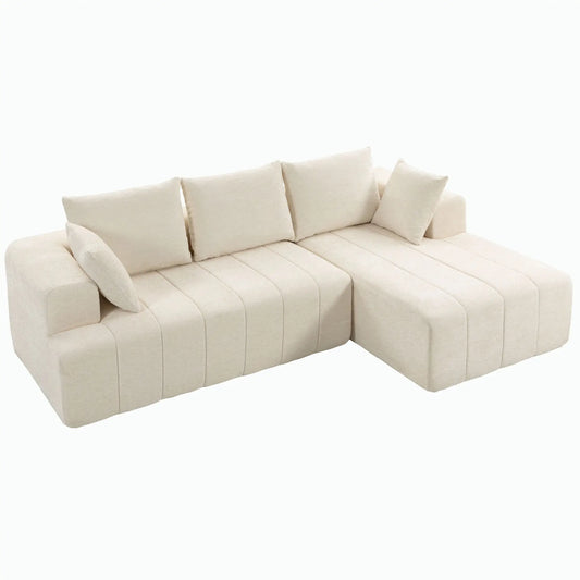 "101" Modular Sectional Sofa, 3 Seater L-Shaped Couch, Beige L Shaped Couchs Beige at Gallery Canada