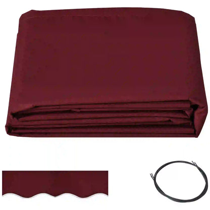 9' x 8' Outdoor Sunshade Canopy, Retractable Awning, UV Protection, Wine Red Awning Fabric Replacement at Gallery Canada