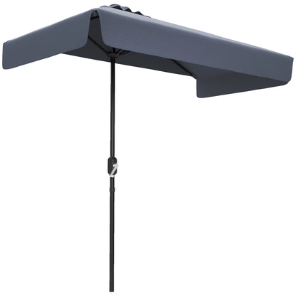7.5ft Half Umbrella, Crank Handle, Top Vent, Dark Blue