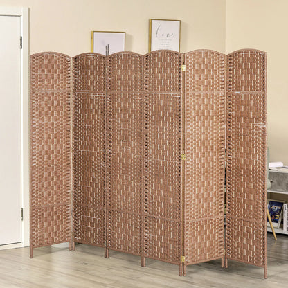 6ft Folding Room Divider, 6 Panel Wooden Frame, Natural Room Dividers at Gallery Canada