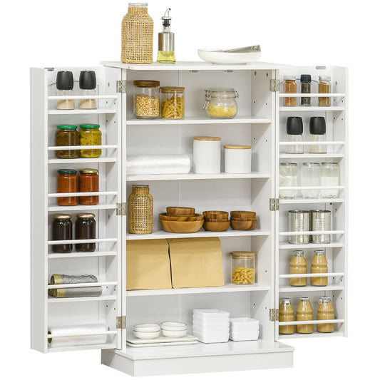 41" Storage Cabinet, 2-Door Kitchen Pantry Cabinet with 5-tier Shelving, 12 Spice Racks and Adjustable Shelves at Gallery Canada
