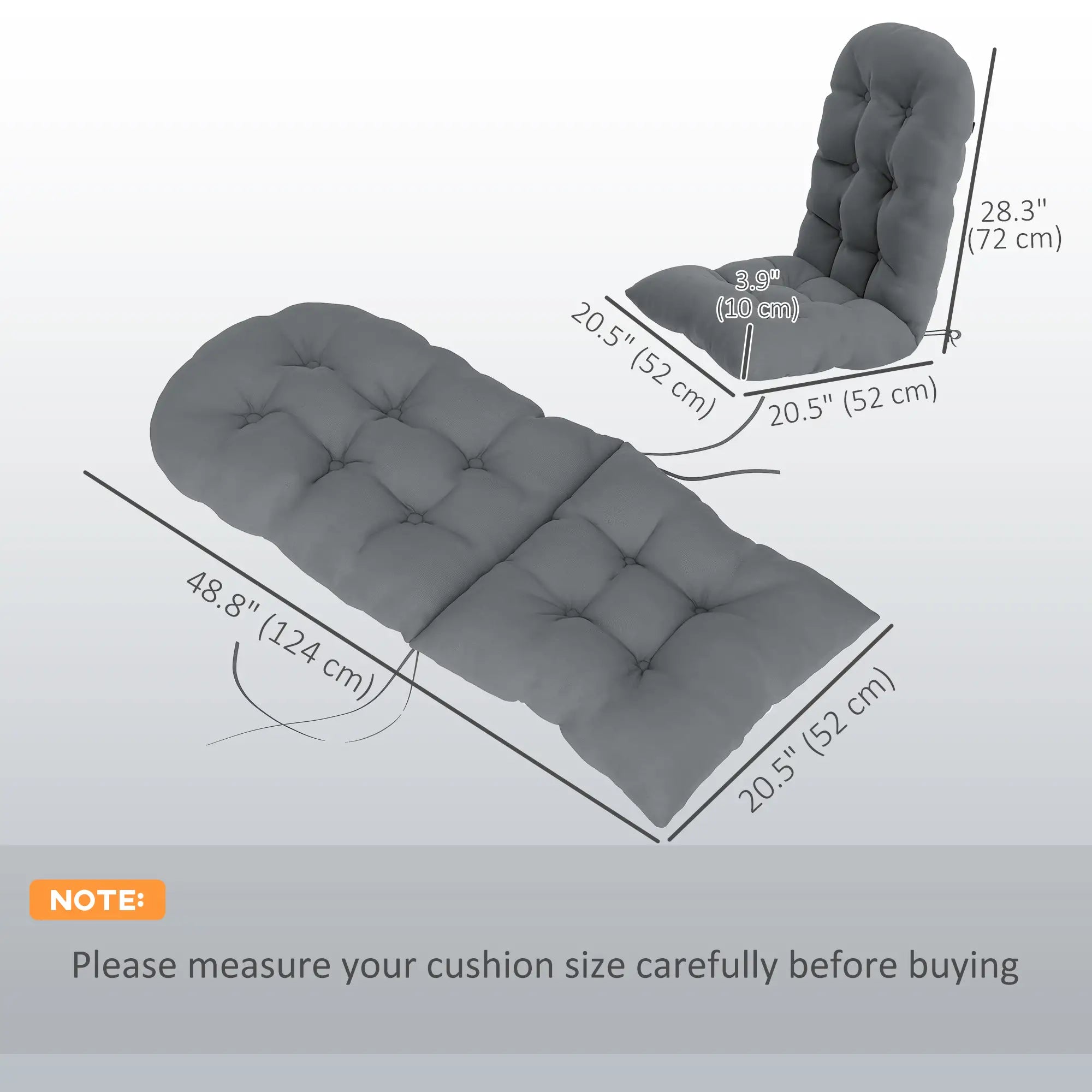 Adirondack Chair Cushions Set of 2, Grey Patio Chair Cushions at Gallery Canada