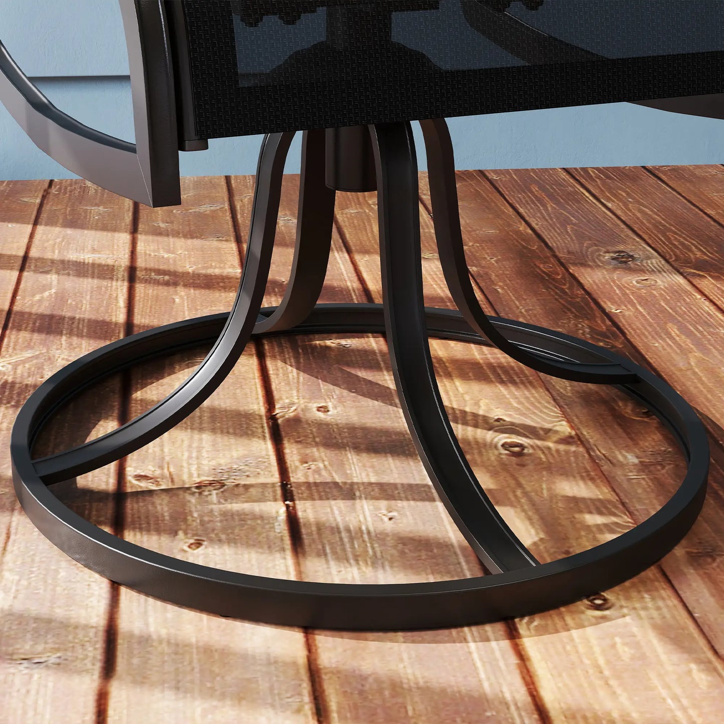 2-Piece Swivel Patio Dining Chairs, 360° Swivel Rocking, Black Patio Chairs at Gallery Canada