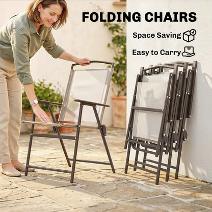 6 Piece Outdoor Dining Set For 4 With Umbrella, Cream Outdoor Dining Sets at Gallery Canada