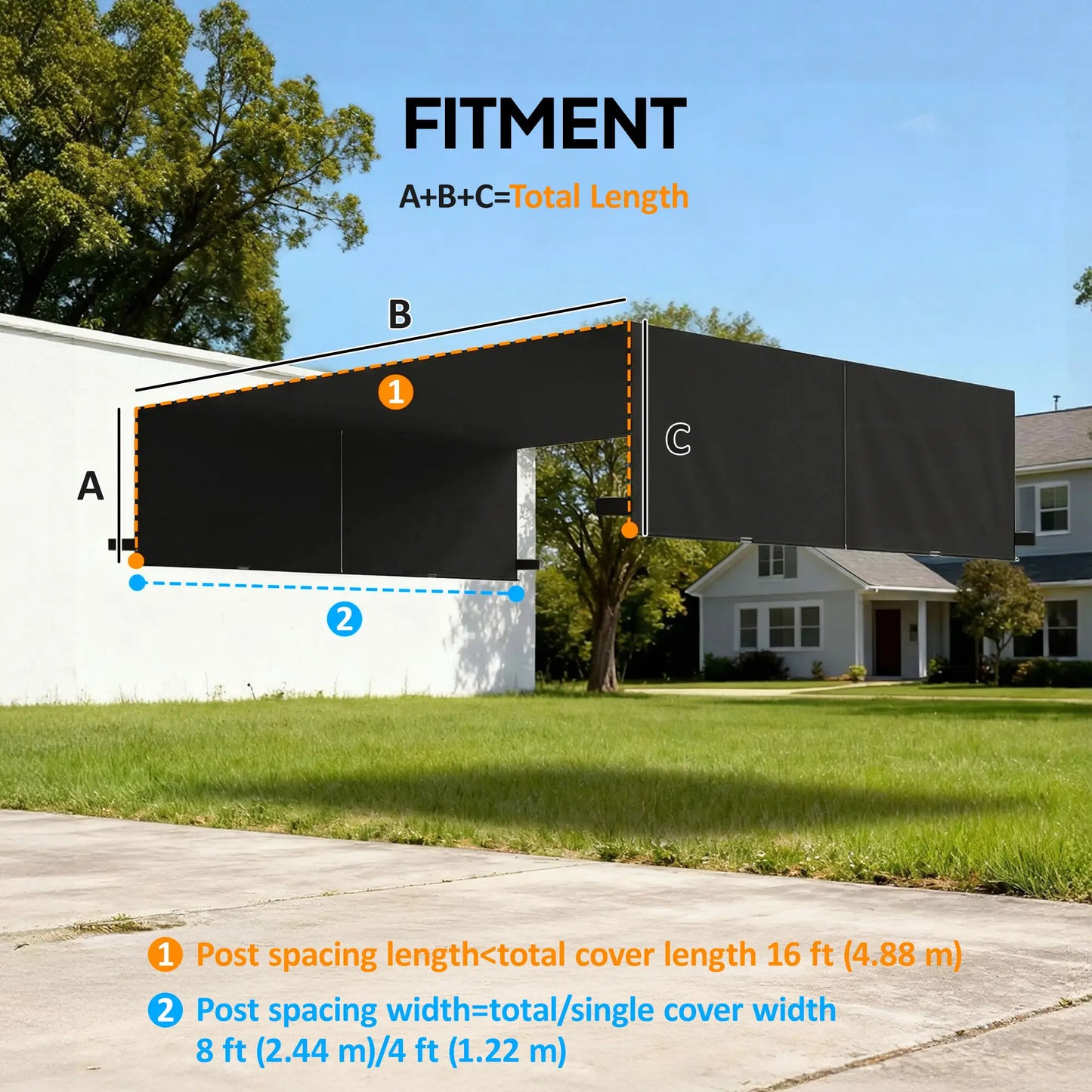 2 Pcs UV Protection Pergola Replacement Canopy, 10' x 10' Size, Black Gazebo Canopy Replacement at Gallery Canada