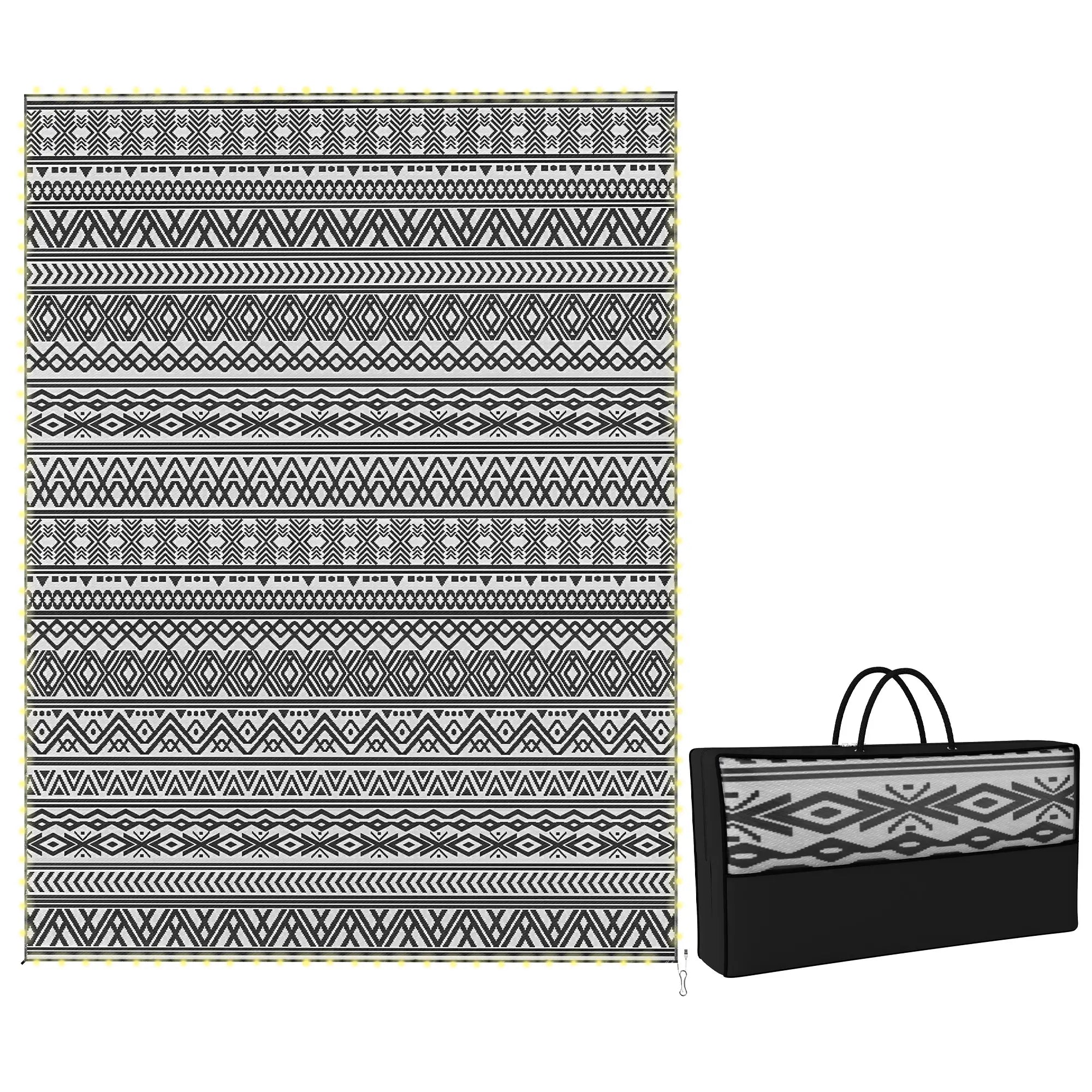 Reversible Outdoor Rug With USB Lights, 12' x 9', Carry Bag For Camping Outdoor Reversible Rugs at Gallery Canada