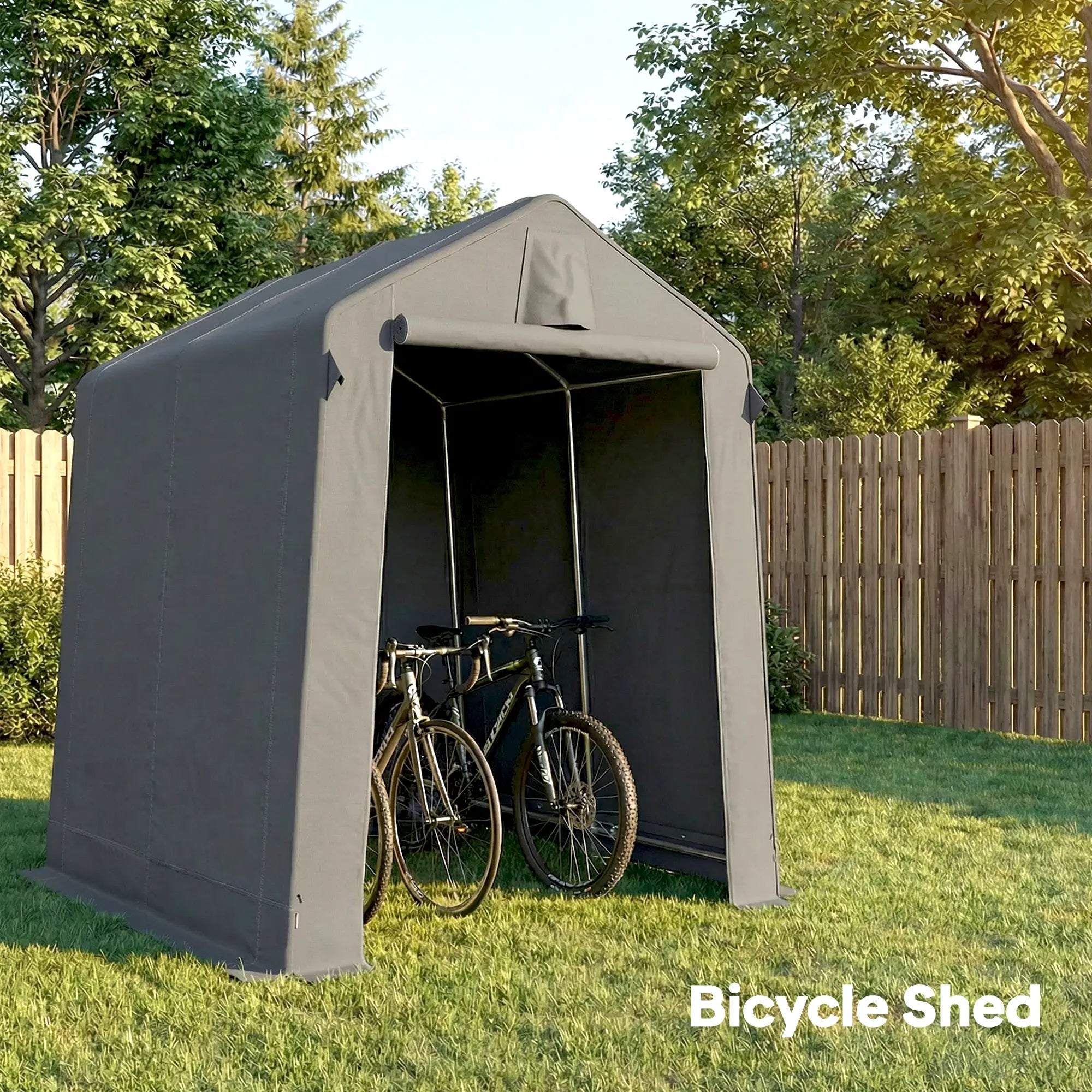 7.5' x 6.2' Portable Shed, Waterproof Bike Tent, Dark Grey Portable Shed at Gallery Canada