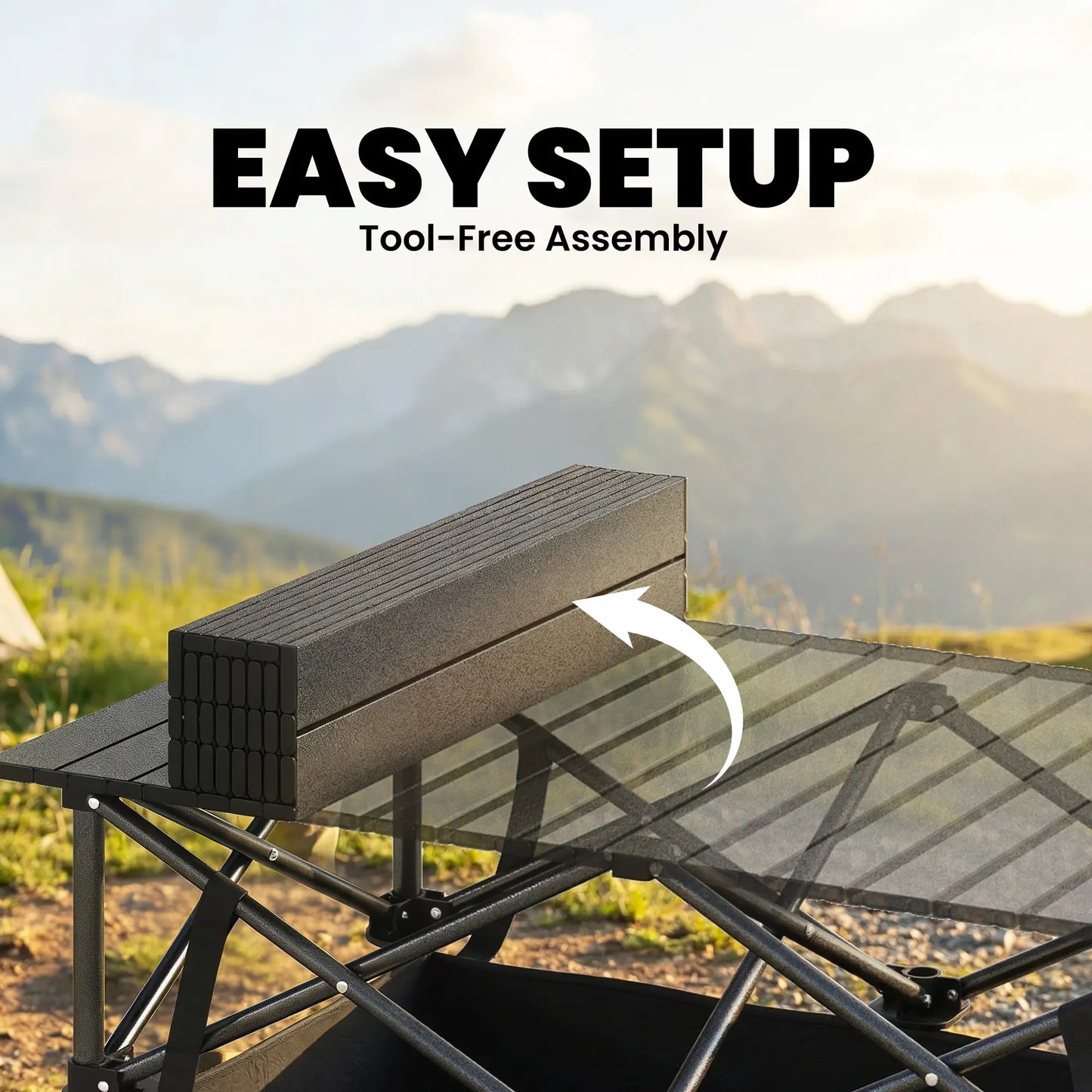 3ft Folding Camping Table, With Mesh Storage Net, Black Picnic Tables & Camping Chairs at Gallery Canada