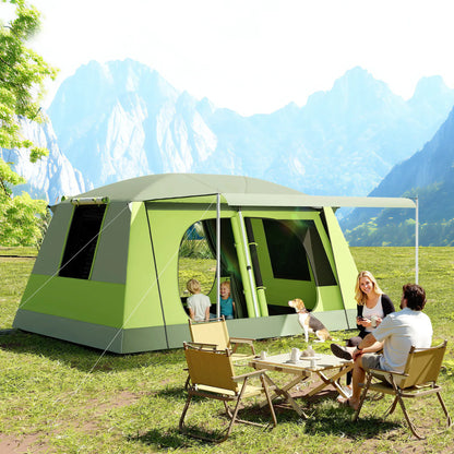 Tunnel Tent Camping Shelter, Two Rooms, Lamp Hook, Portable, Green Camping Tents at Gallery Canada