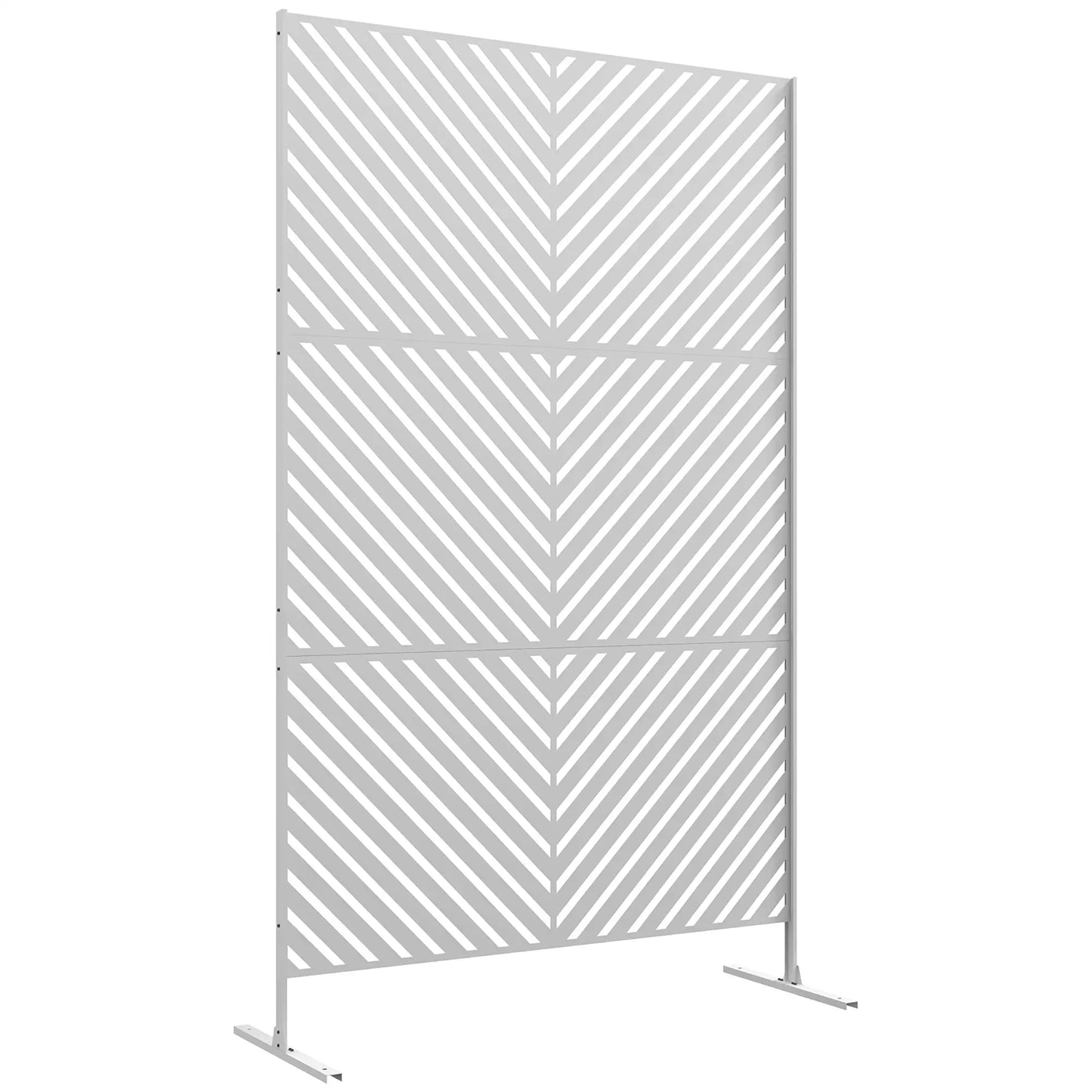 6.5FT Metal Privacy Screen, Triangle Style, White Side Awnings at Gallery Canada