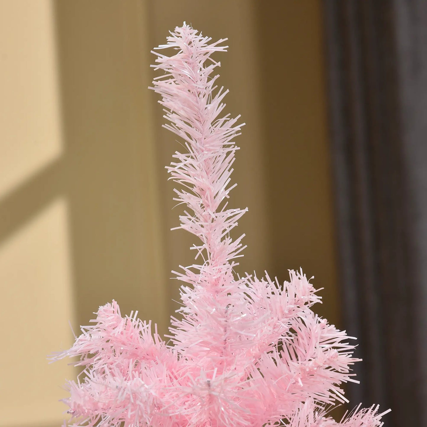 4FT Artificial Christmas Tree Holiday Xmas Holiday Pencil Tree Decoration with Automatic Open for Home Party, Pink Artificial Christmas Trees at Gallery Canada