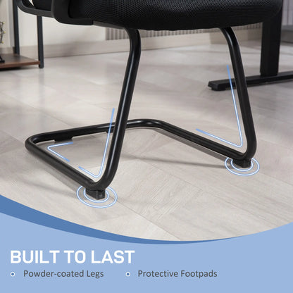 Ergonomic Desk Chair No Wheels, Padded Mesh Office Chair, Black Task Chairs at Gallery Canada