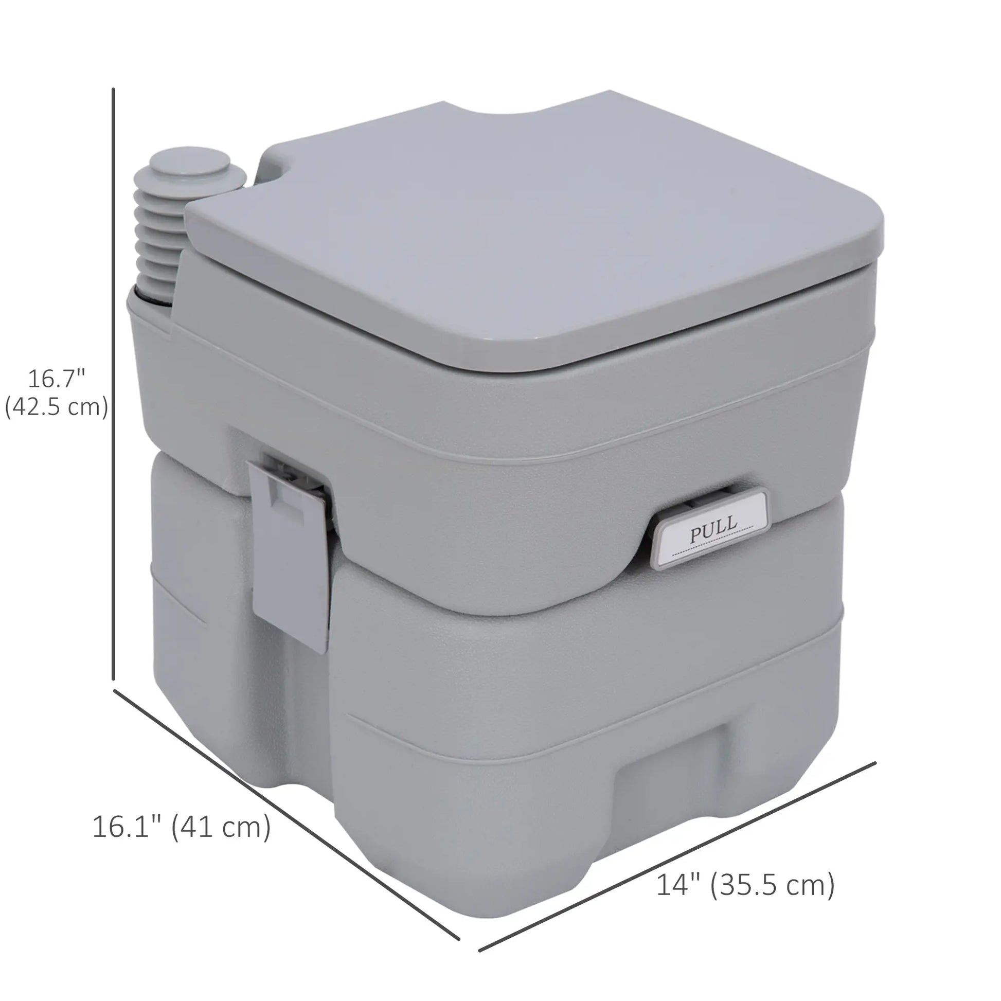 Portable Toilet for Adults, 2 Detachable Tanks, 5.3 Gallon (20L), Grey Camping Toilets at Gallery Canada