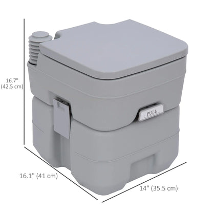 Portable Toilet for Adults, 2 Detachable Tanks, 5.3 Gallon (20L), Grey Camping Toilets at Gallery Canada