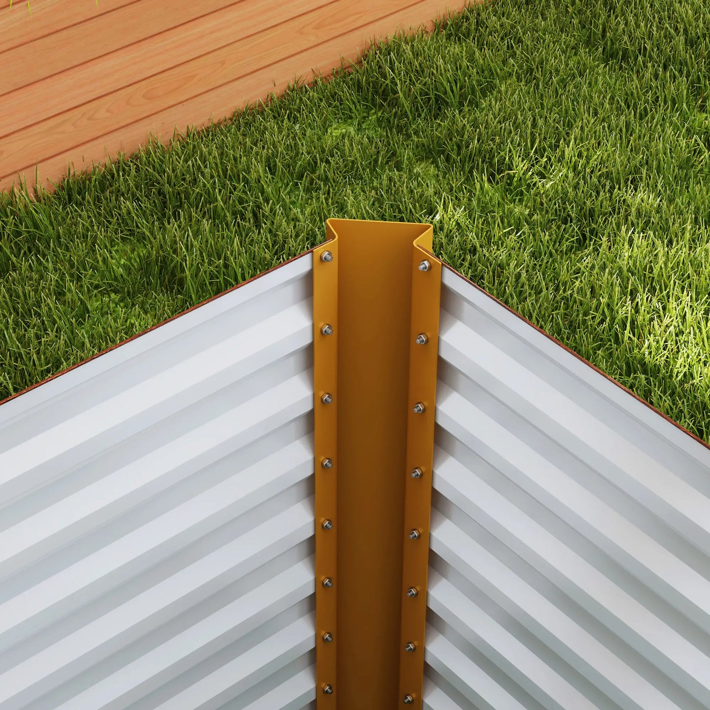 Set of 2 Galvanized Metal Planters, 4' x 2' x 2', Distressed Dark Brown, Dark Brown Raised Garden Beds at Gallery Canada