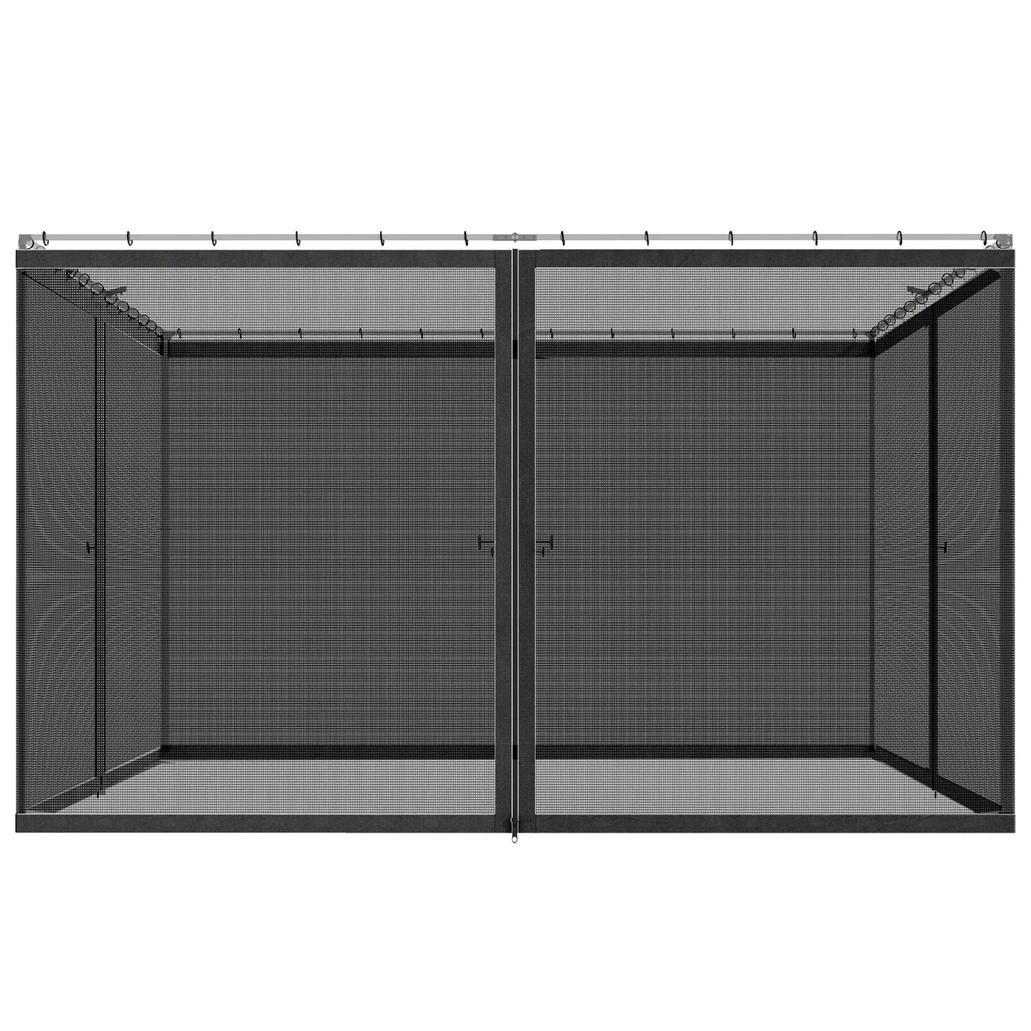 Replacement Mosquito Netting, 10' x 13', Gazebo Screen Walls With Zippers, Black Gazebo Sidewalls at Gallery Canada