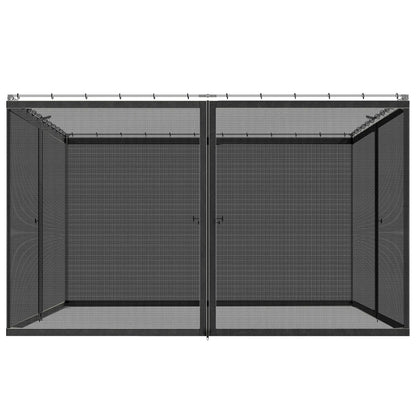Replacement Mosquito Netting, 10' x 13', Gazebo Screen Walls With Zippers, Black Gazebo Sidewalls at Gallery Canada