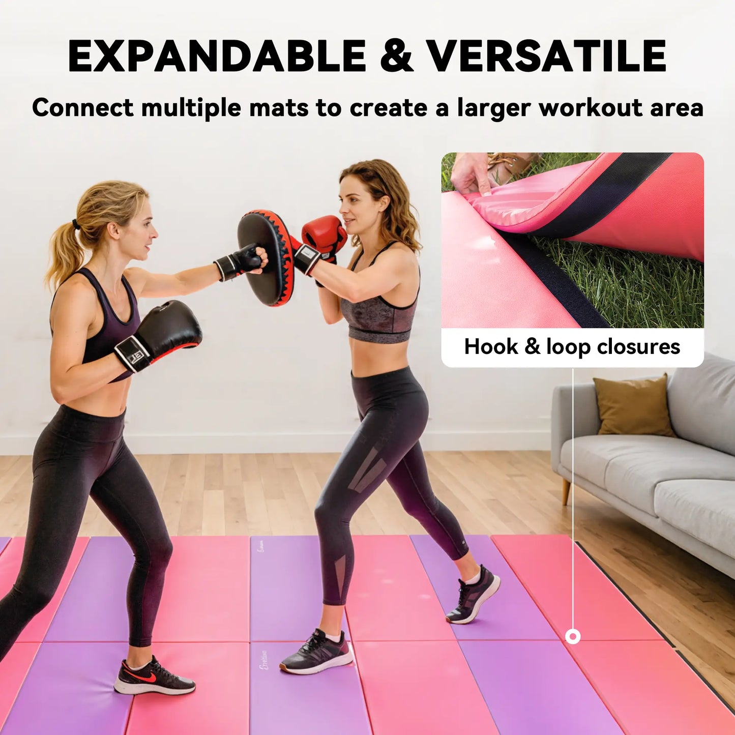 4'x6'x2'' Folding Tumbling Mat, Yoga MMA Martial Arts, Pink Purple Gymnastics Mats at Gallery Canada