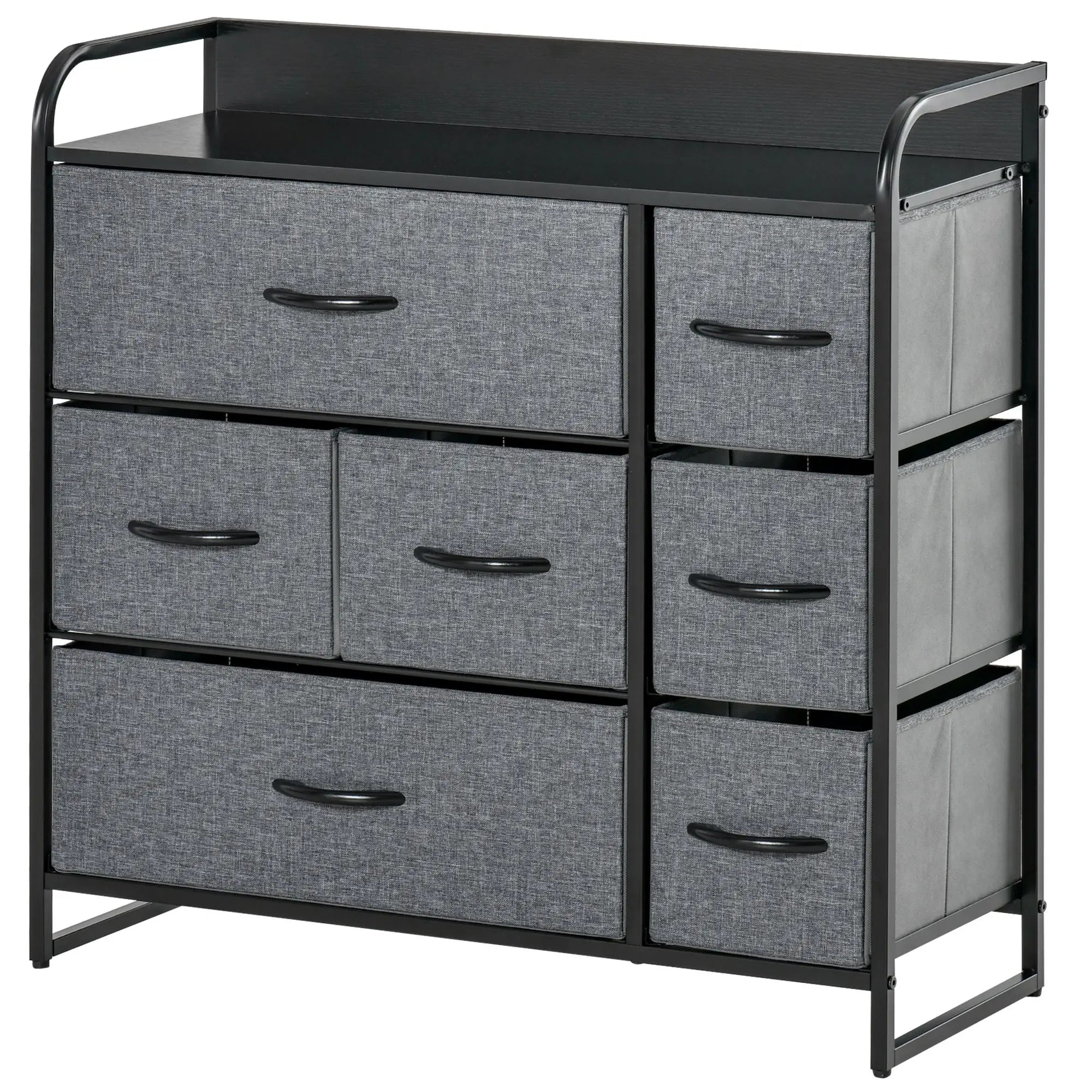 7-Bin Dresser Storage Tower Cabinet Organizer Unit, Easy Pull Fabric Bins with Metal Frame for Bedroom Storage Cabinets at Gallery Canada
