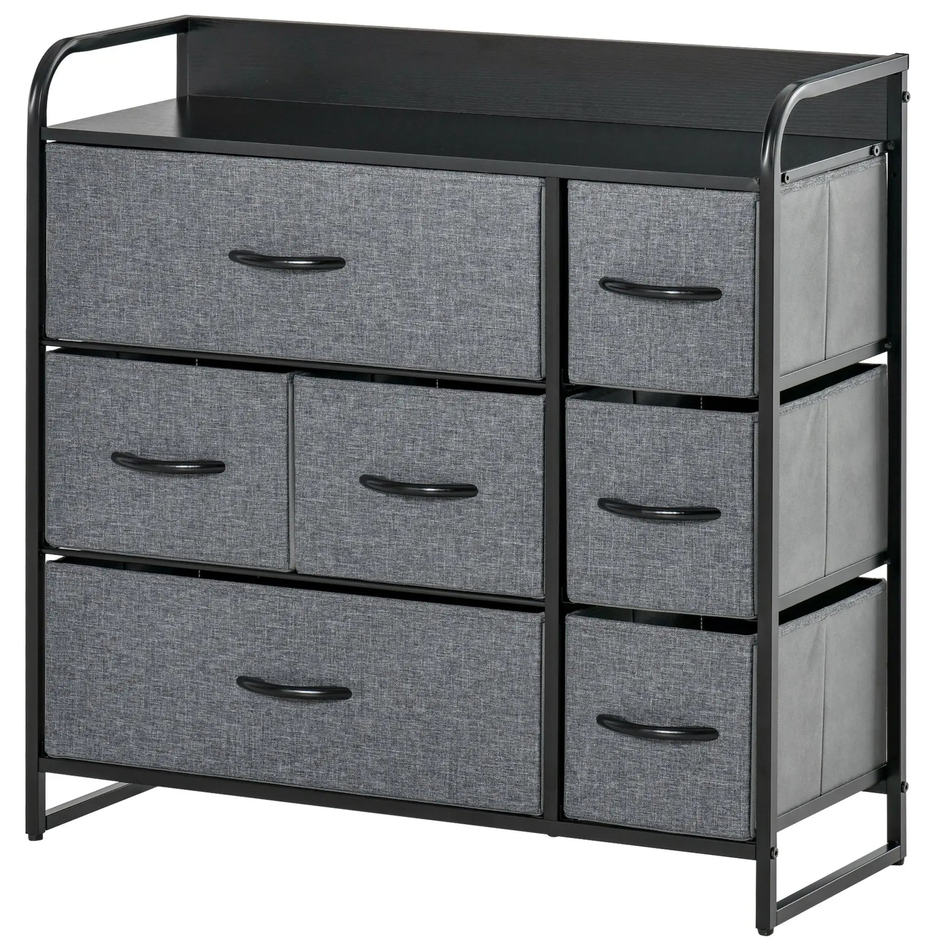 7-Bin Dresser Storage Tower Cabinet Organizer Unit, Easy Pull Fabric Bins with Metal Frame for Bedroom Storage Cabinets at Gallery Canada