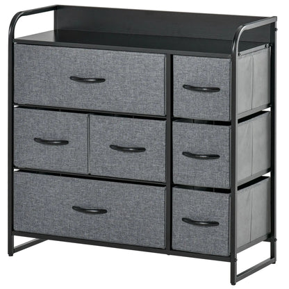 7-Bin Dresser Storage Tower Cabinet Organizer Unit, Easy Pull Fabric Bins with Metal Frame for Bedroom Storage Cabinets at Gallery Canada