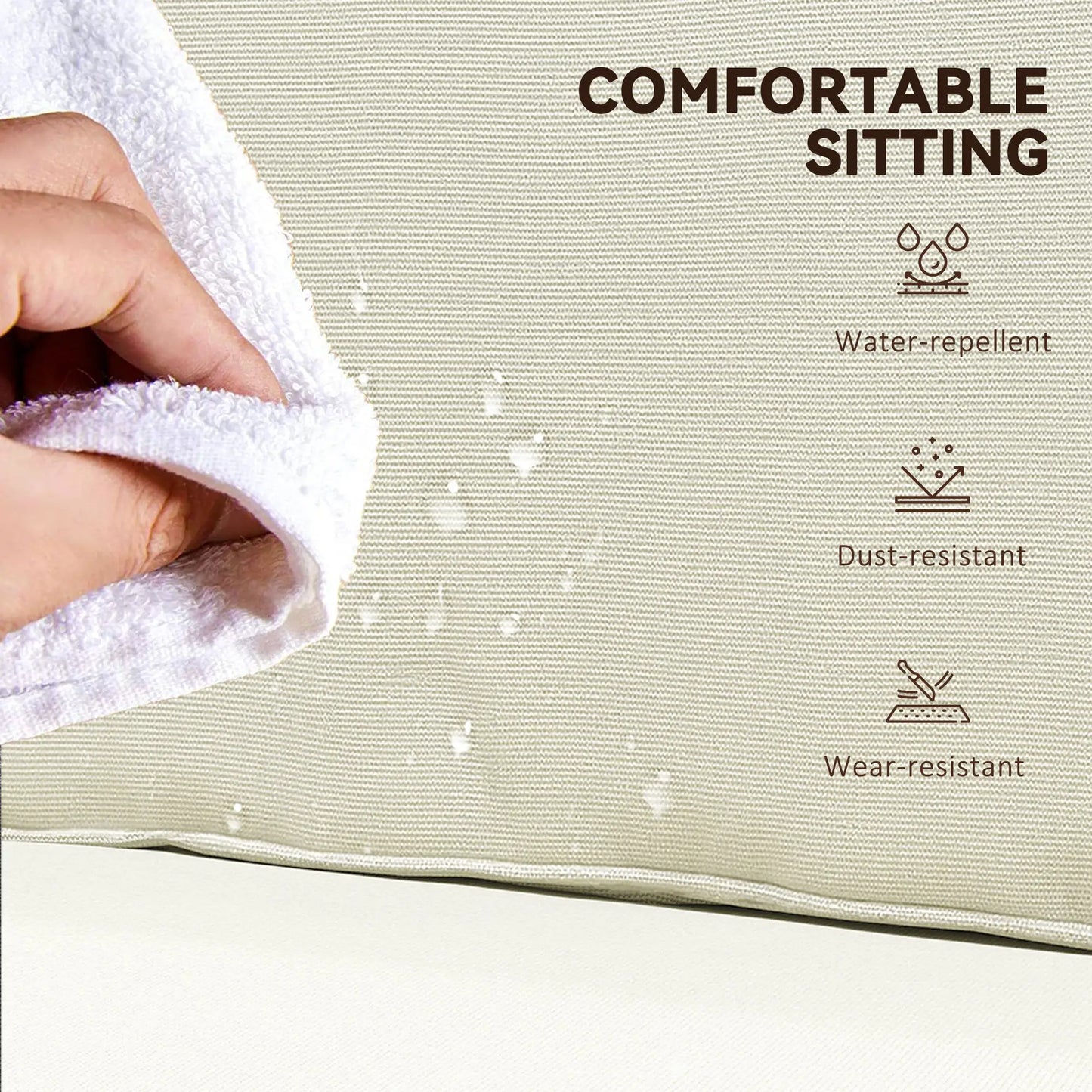 Replacement Cushions for Rattan Furniture, 14 Piece, Cream Patio Chair Cushions at Gallery Canada