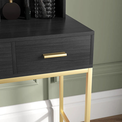 LED Vanity Table With Mirror, 3 Drawers, Black Dressing & Vanity Tables at Gallery Canada