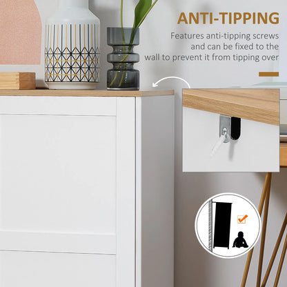 Kitchen Buffet, 2 Doors, 2 Adjustable Shelves, 90x39.5x88 cm, White Storage Cabinets at Gallery Canada