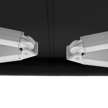 8'x7' Manual Retractable Patio Awning, Sun Shade, Black Door Awnings at Gallery Canada