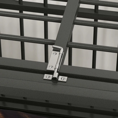37" Heavy Duty Dog Crate, Foldable, Wheels, Double Locks, Removable Tray, Black Houses, Kennels & Pens at Gallery Canada