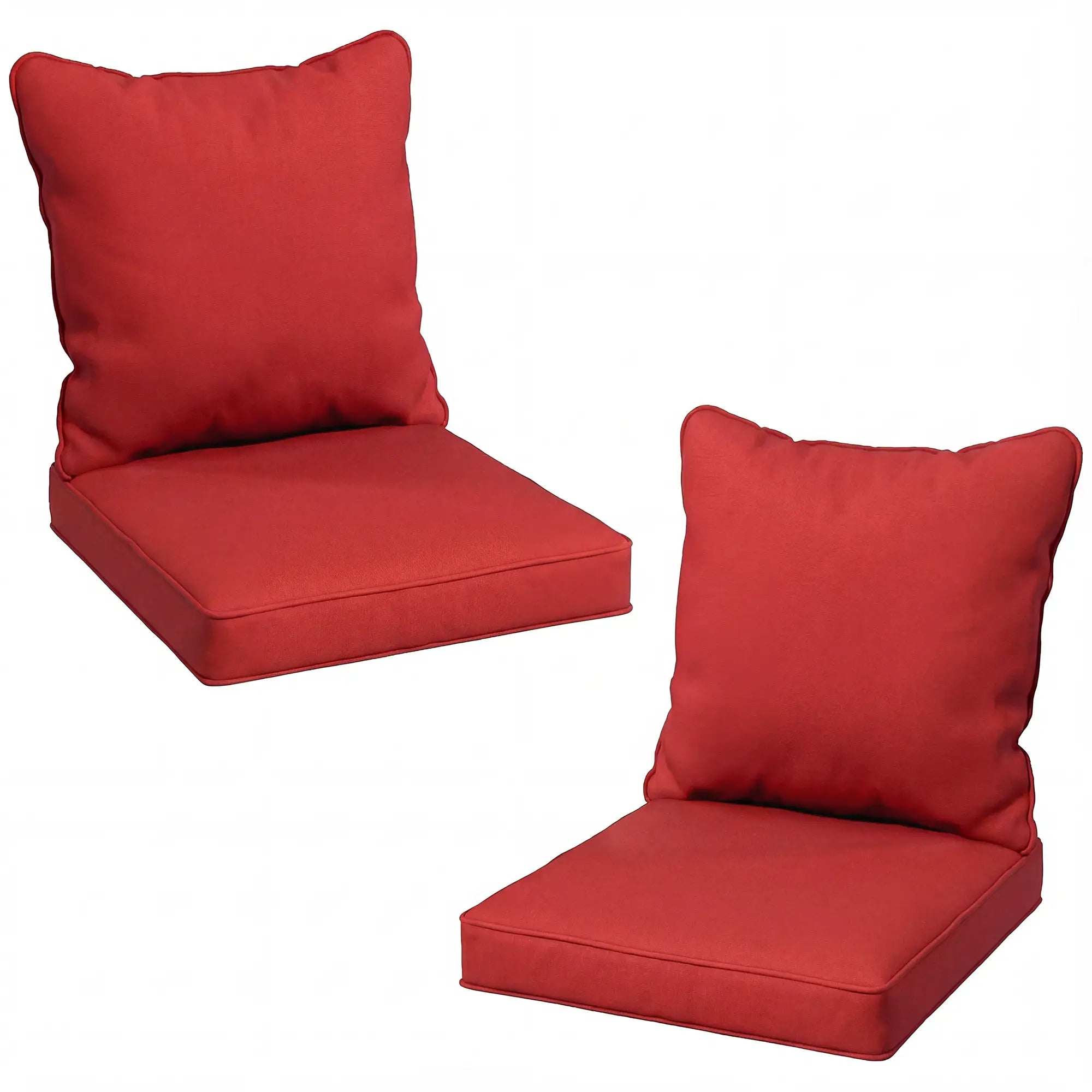 Patio Chair Cushions Set, 2 Seat Cushion Back Pillows, Wine Red Patio Chair Cushions at Gallery Canada