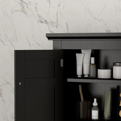 Bathroom Medicine Cabinet, Over Toilet Storage, Adjustable Shelves, Black Bathroom Cabinets at Gallery Canada