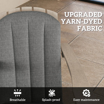 Patio Chair Cushions Set, High Back Adirondack, Dark Grey Patio Chair Cushions at Gallery Canada