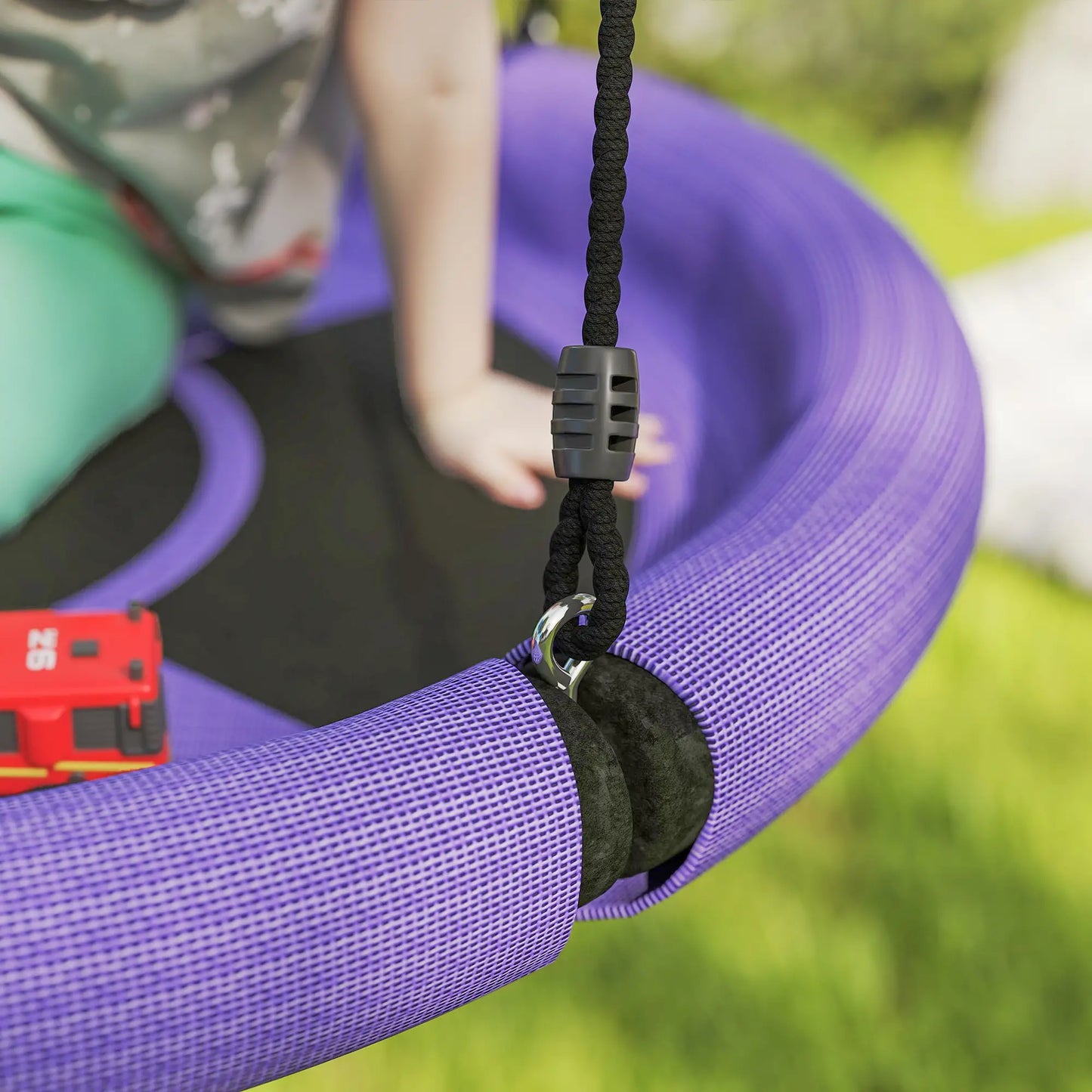 100cm Diameter Nest Seat, Height Adjustable, Kids Outdoor Playground, Purple Gym Sets & Swings at Gallery Canada