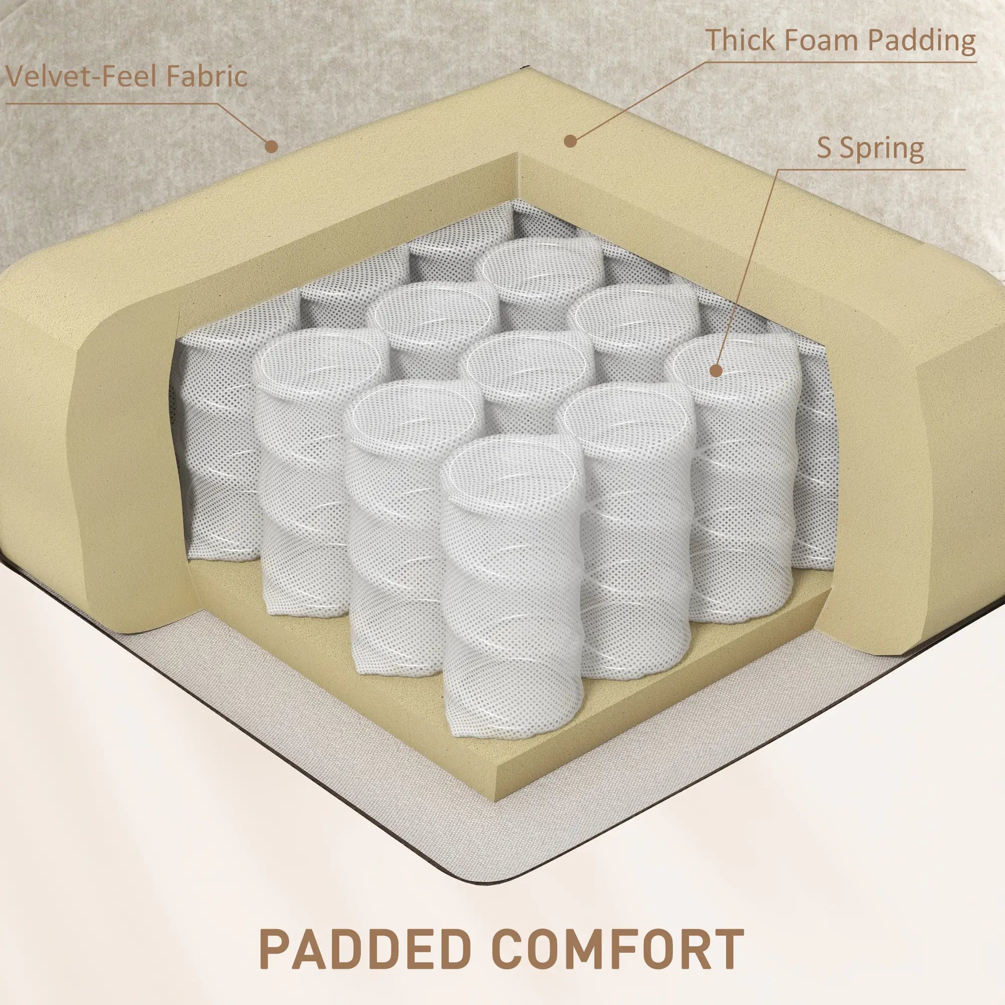 Manual Recliner Chair, Vibration Massage, Living Room, Side Pockets, Beige Single Sofas at Gallery Canada