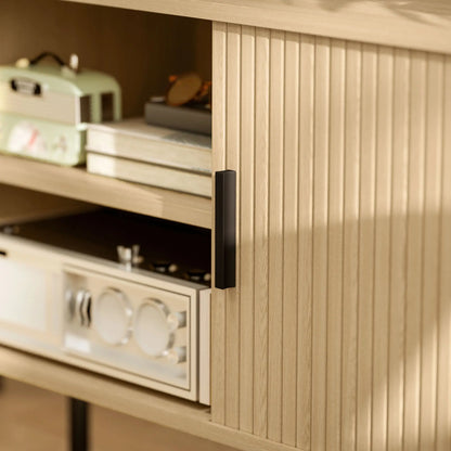 TV Stand for 55 Inches, Storage Shelves, Living Room, Oak Tone TV Stands at Gallery Canada