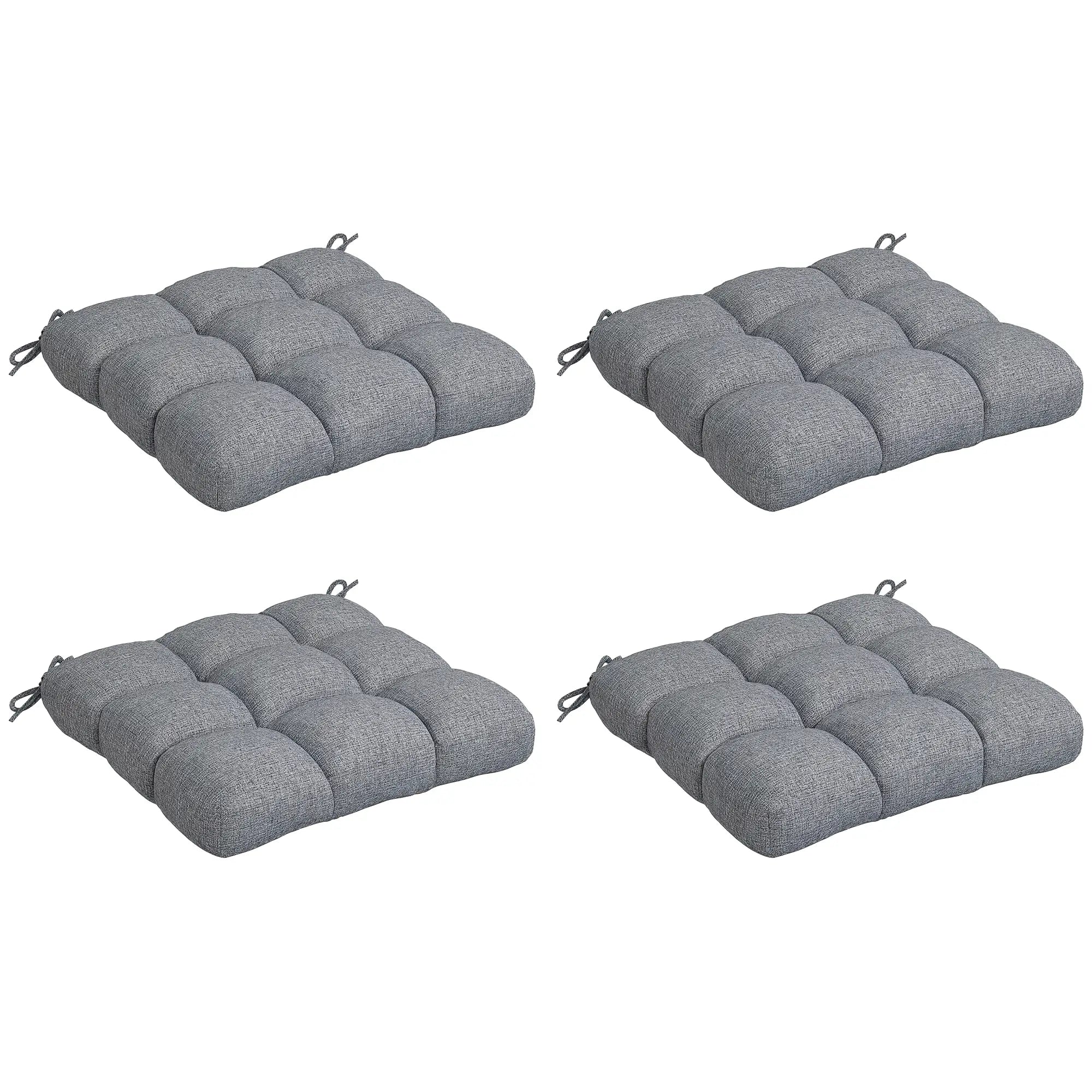 4-Piece Patio Chair Cushion Set, Indoor Outdoor Replacement Pillows Patio Chair Cushions at Gallery Canada