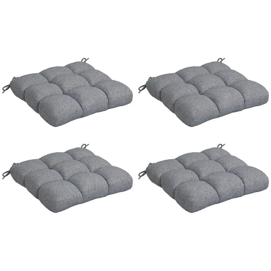 4-Piece Patio Chair Cushion Set, Indoor Outdoor Replacement Pillows Patio Chair Cushions Grey at Gallery Canada